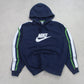 RARE 00s Nike Spell Out Hoodie Navy - (S)