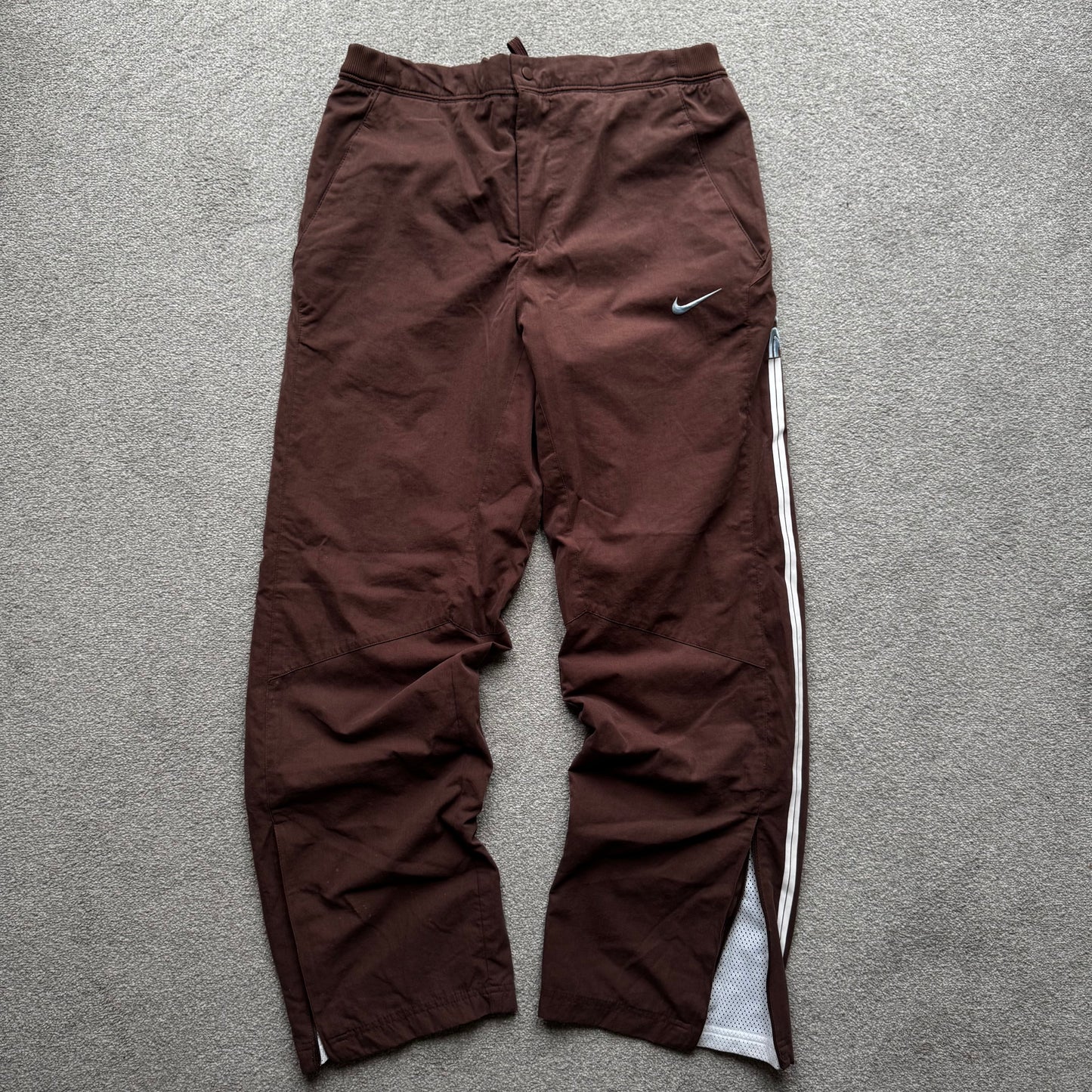 SUPER RARE 2000s Nike Cortez Trackpants Brown - (M)
