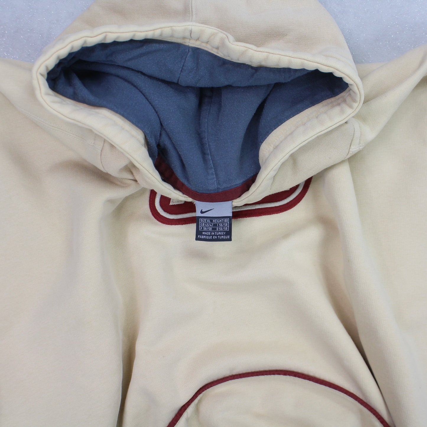 RARE Vintage 00s Nike Spell Out Hoodie Peach - (XL)