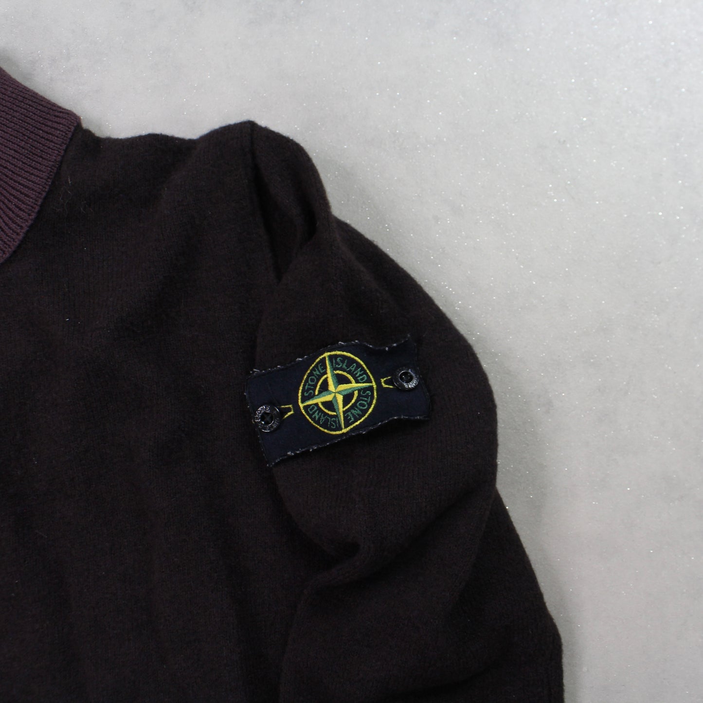 RARE Stone Island 1/4 Zip Jumper Brown - (S)