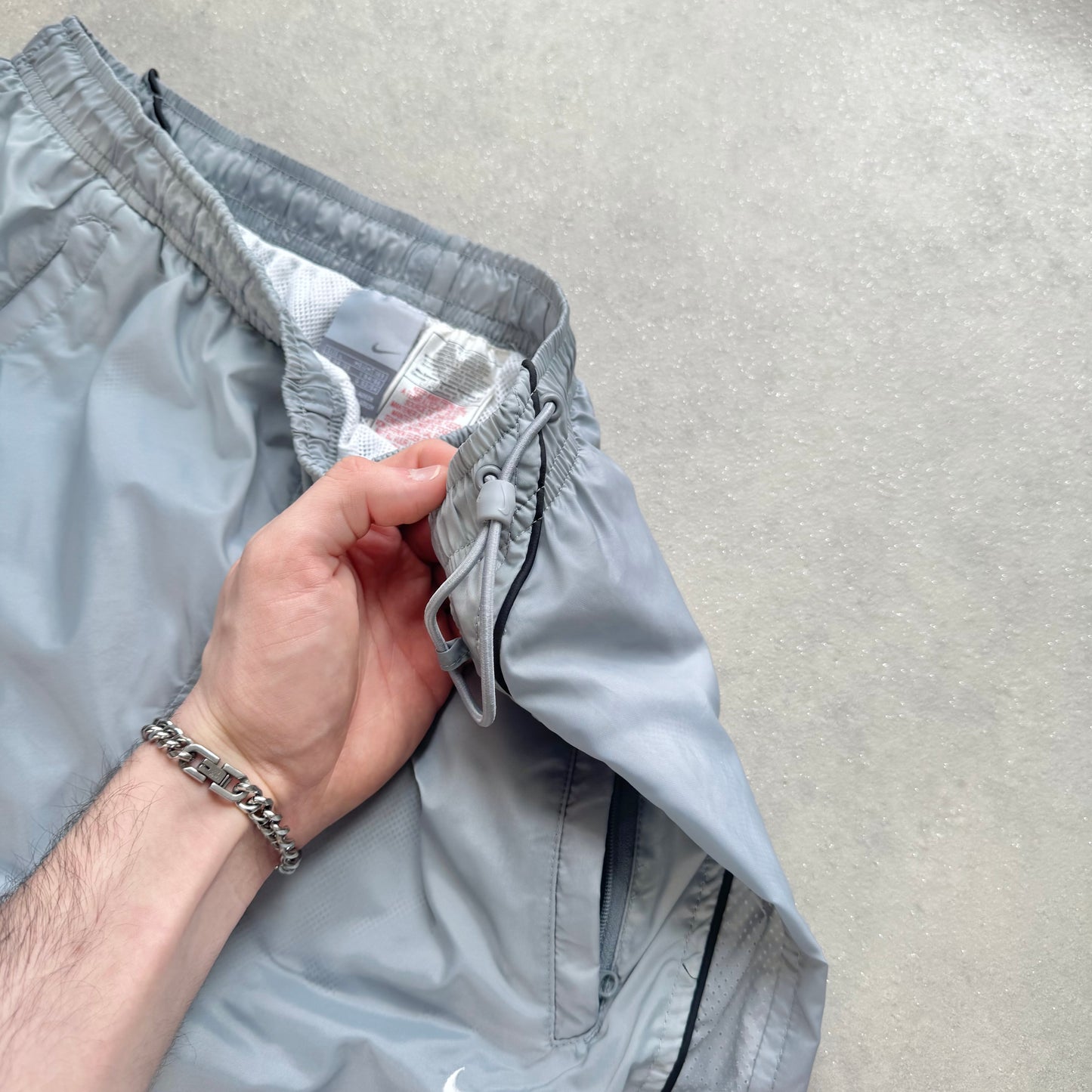 SUPER RARE 2000s Nike Trackpants Grey - (L)