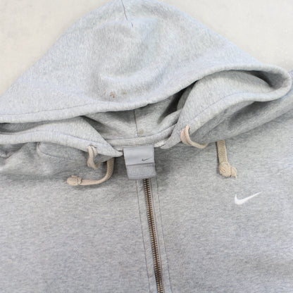 Vintage 00s Nike Zip Up Hoodie Grey - (S)