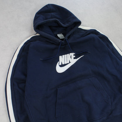 RARE Vintage 00s Nike Spell Out Hoodie Navy - (L)