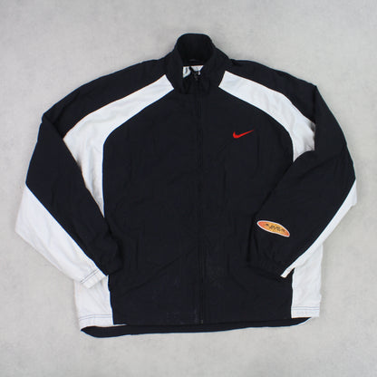 RARE Vintage 1990s Nike Track Jacket Black - (XL)