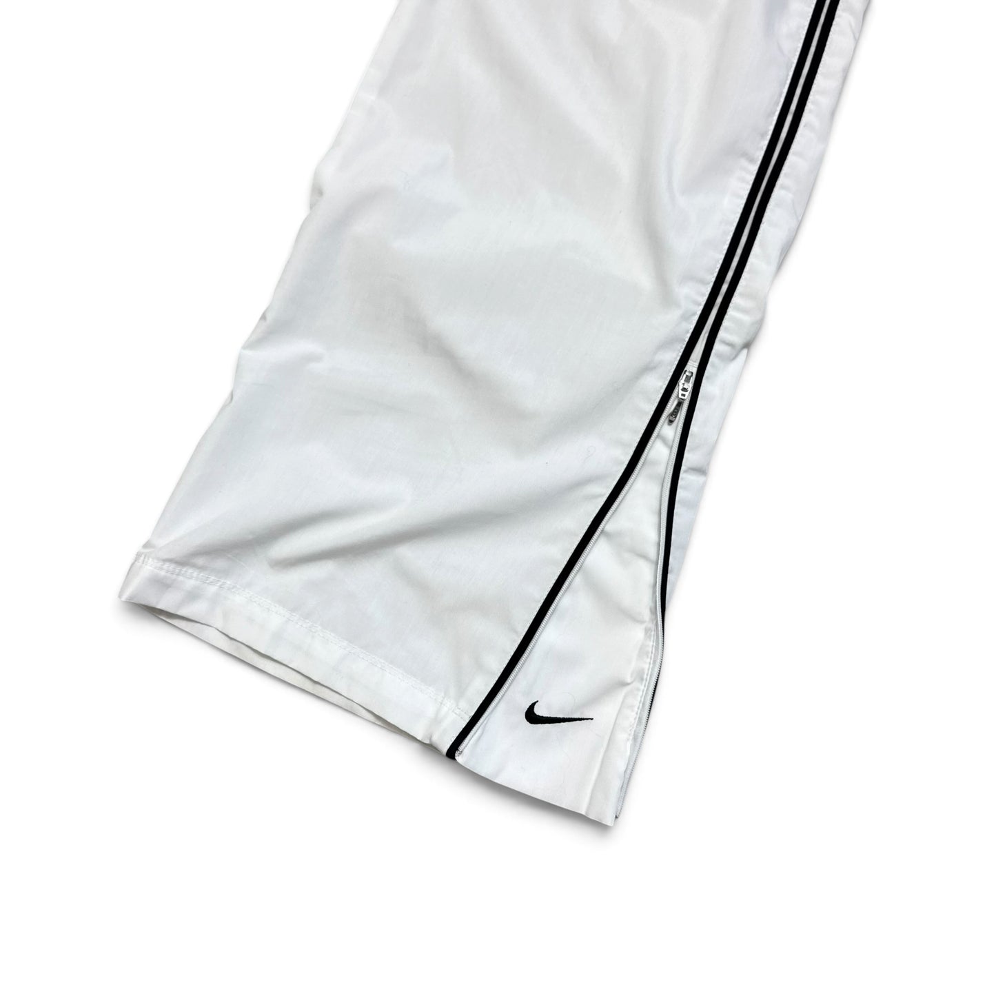 SUPER RARE 2000s Baggy Nike Trackpants White - (S)