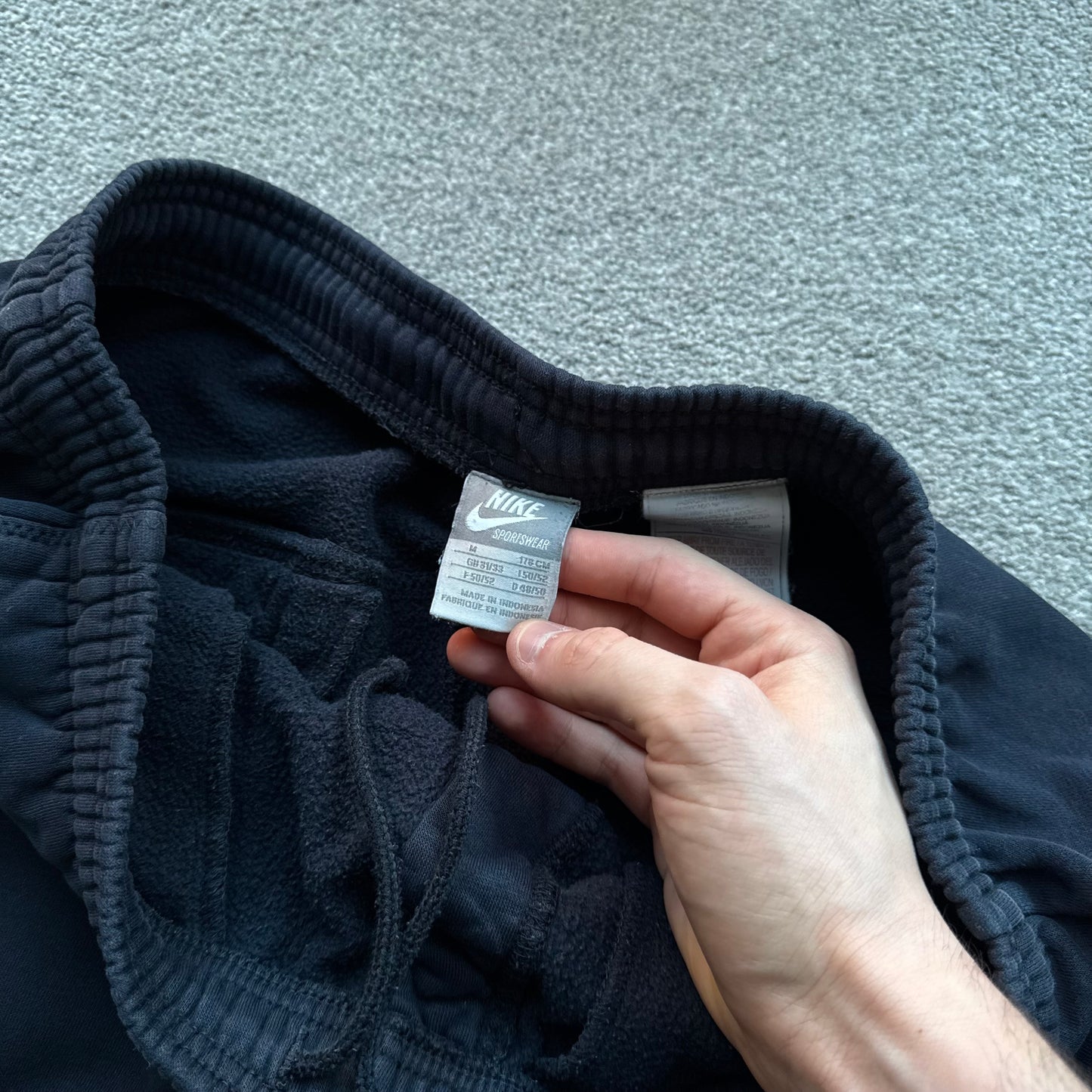 RARE 2000s Nike Airmax Joggers Black - (L)