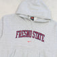 RARE Vintage 1990s Nike Fresno State Spell Out Hoodie Grey - (M)