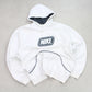 SUPER RARE Vintage 00s Nike Spell Out Hoodie White - (M)