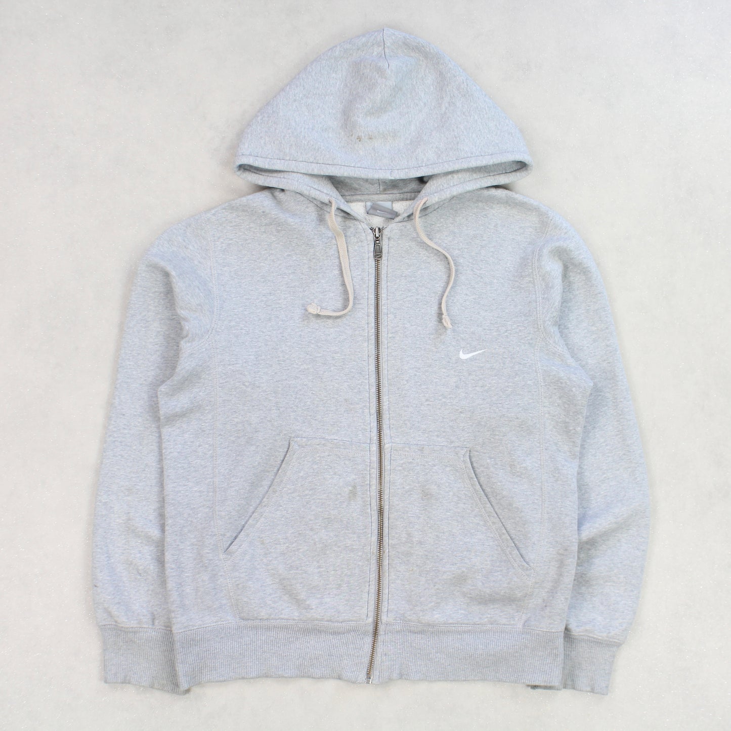 Vintage 00s Nike Zip Up Hoodie Grey - (S)