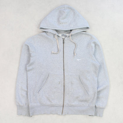 Vintage 00s Nike Zip Up Hoodie Grey - (S)