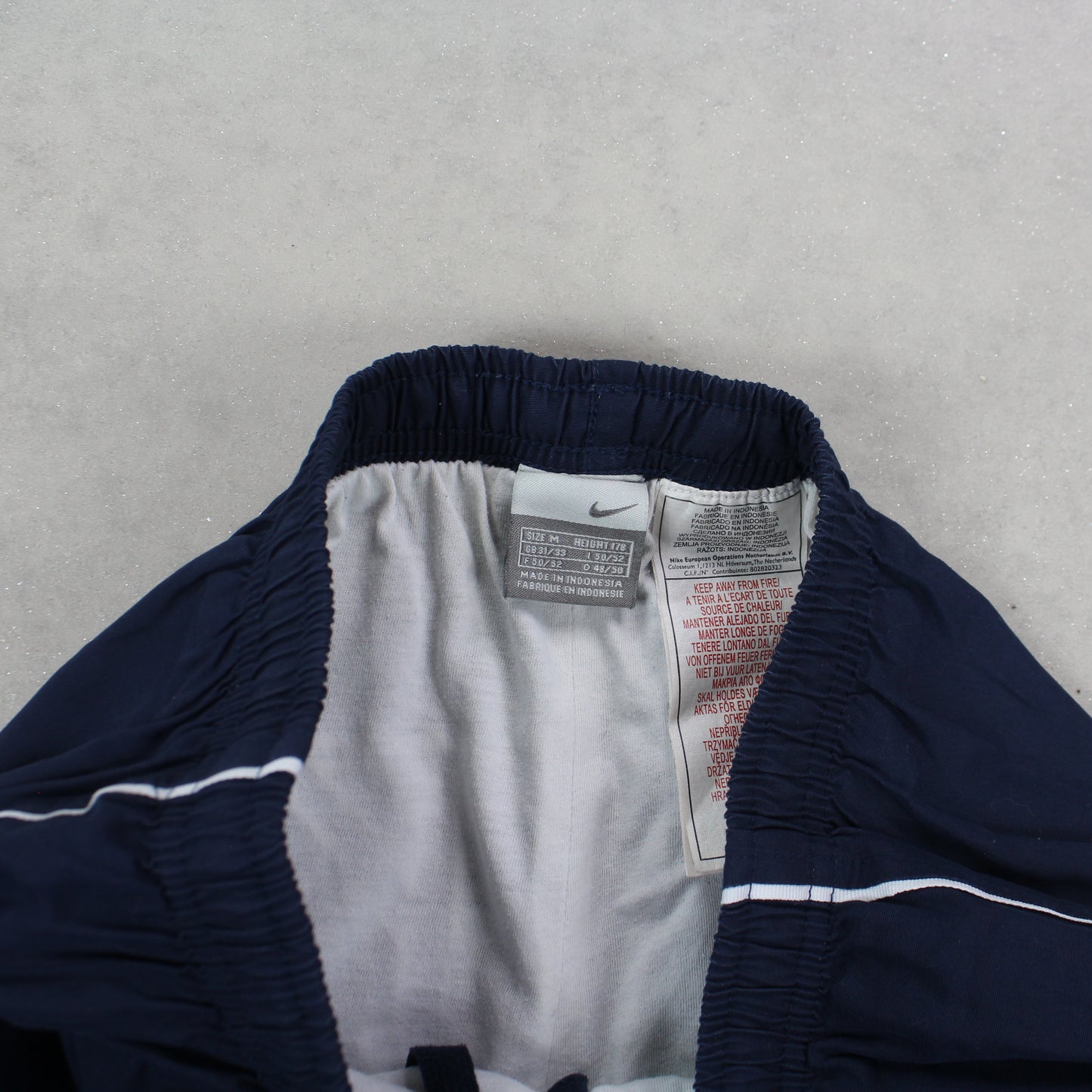 RARE 00s Nike Spell Out Trackpants Navy - (S)