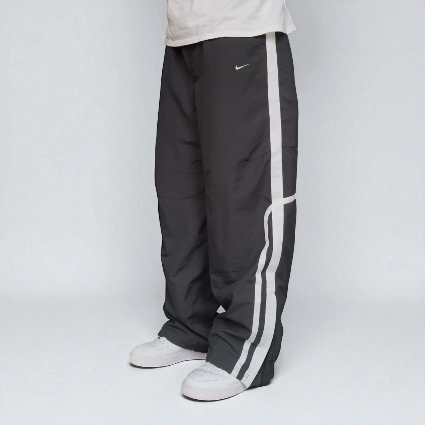 RARE 2000s Baggy Nike Trackpants Grey - (L)