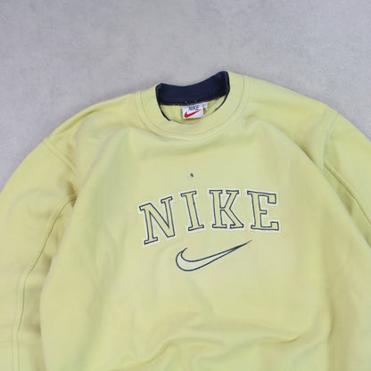 SUPER RARE 1990s Nike Sweatshirt Yellow - (S)