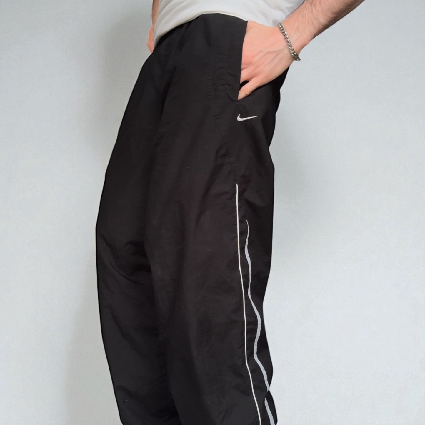 RARE 2000s Nike Trackpants Black - (L)
