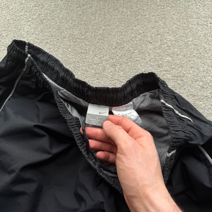 SUPER RARE 2000s Nike Trackpants Black - (L)