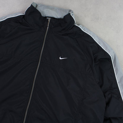 RARE 00s Nike Track Jacket Black - (XL)