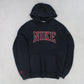 RARE Vintage 00s Nike Spell Out Hoodie Black - (S)