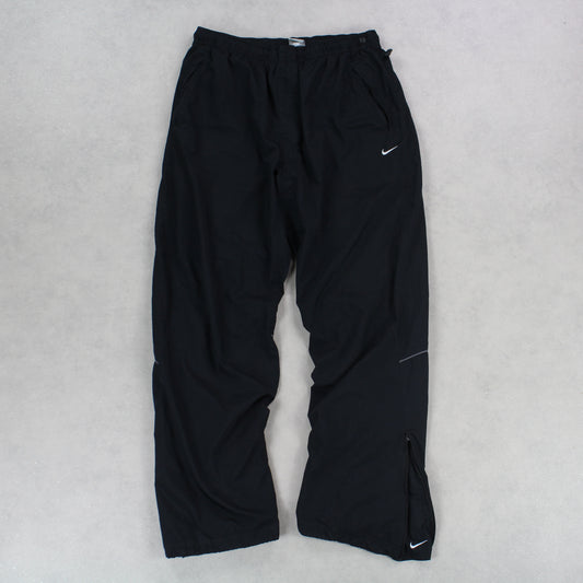 SUPER RARE 00s Nike Trackpants Black - (L)