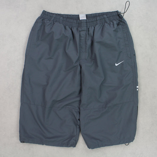 RARE 00s Nike Air 3/4 Shorts Grey - (L)