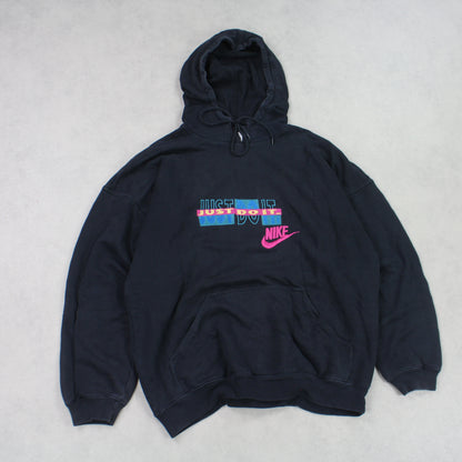 SUPER RARE 1990s Nike Hoodie Black - (L)