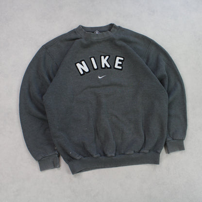 VERY RARE 90s Nike Sweatshirt Grey - (S)