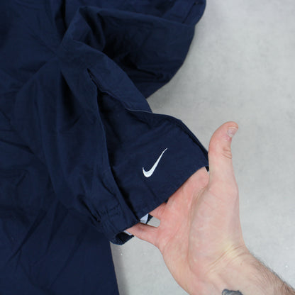 RARE 00s Nike Baggy Trackpants Navy - (M)