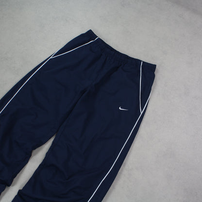 RARE 00s Baggy Nike Trackpants Navy - (S)