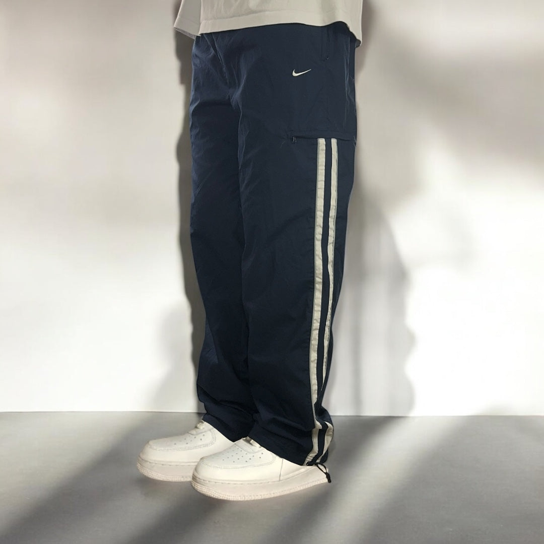 RARE 2000s Baggy Nike Trackpants Navy - (L)
