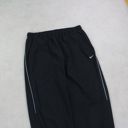 RARE 00s Nike Trackpants Black - (L)