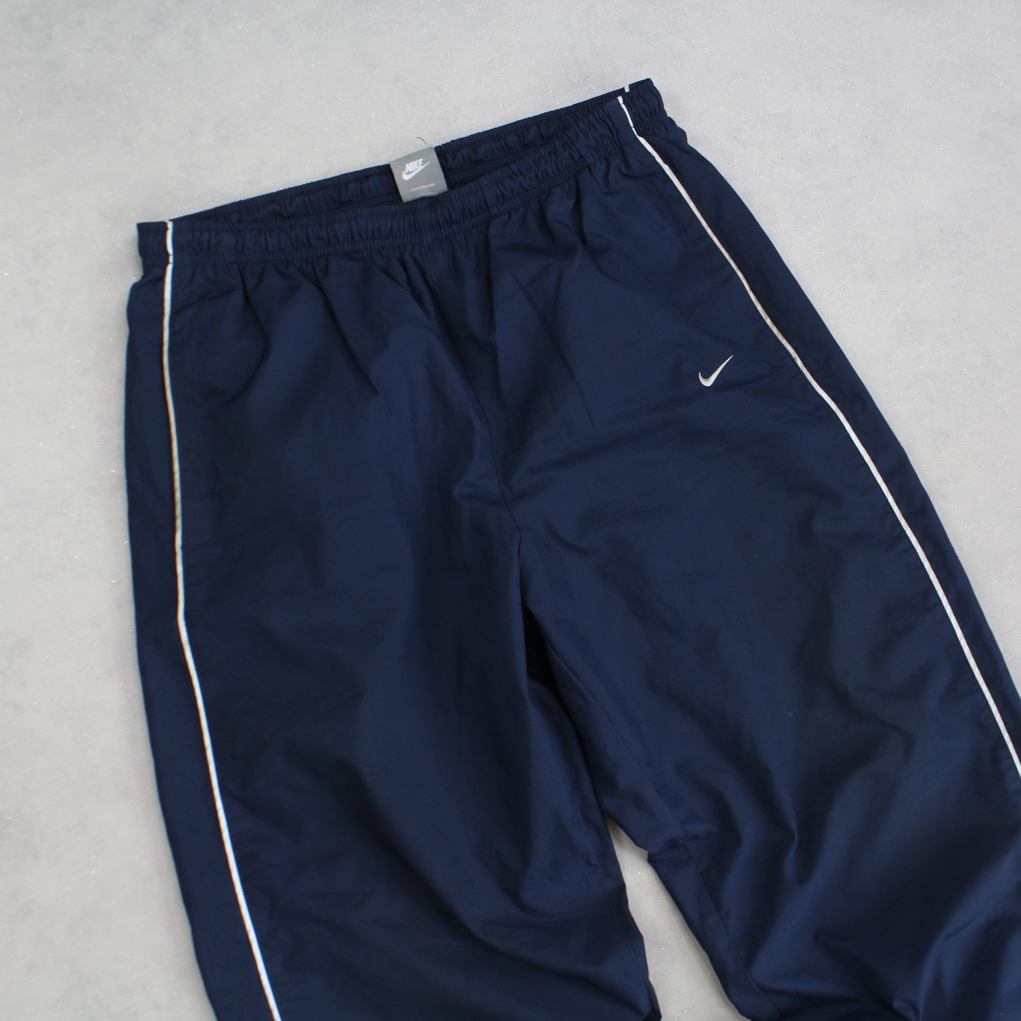 RARE 00s Baggy Nike Trackpants Navy - (M)