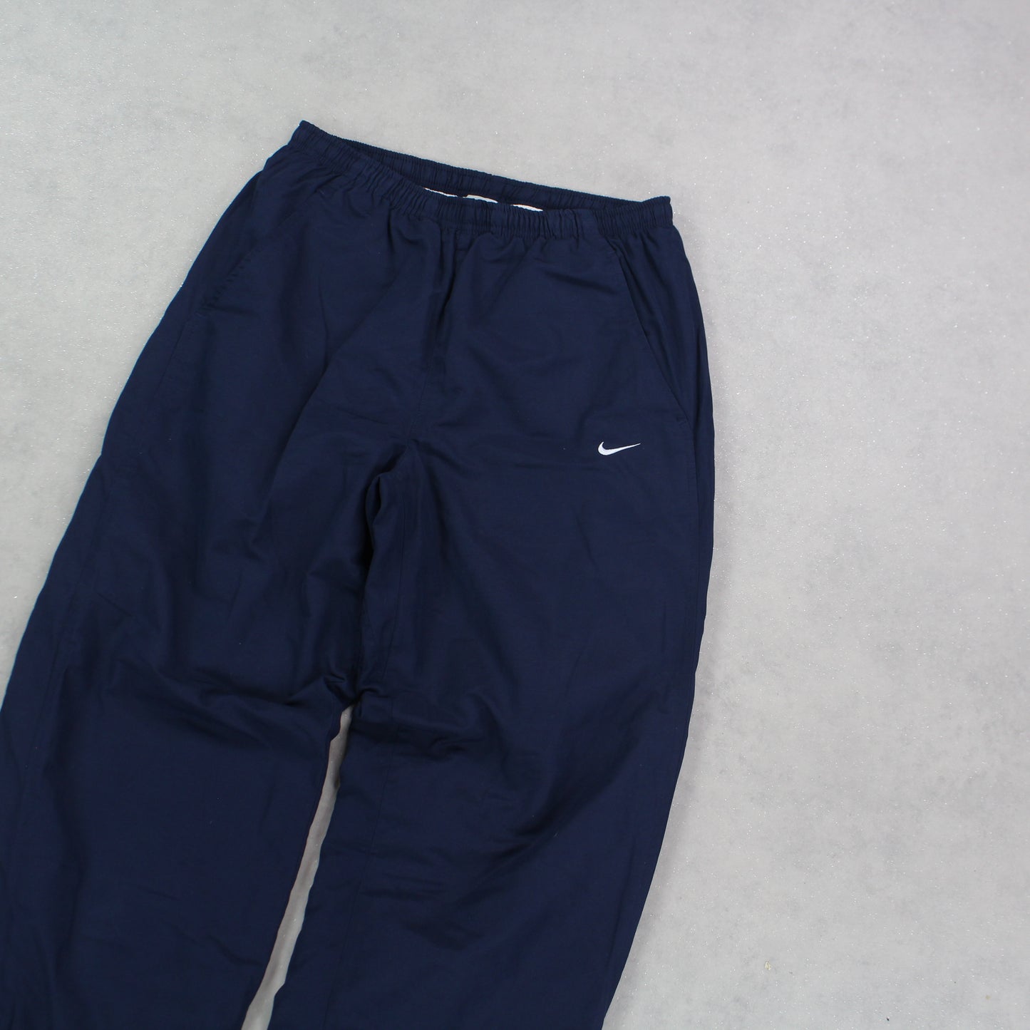 RARE 00s Nike Spell Out Trackpants Navy - (S)