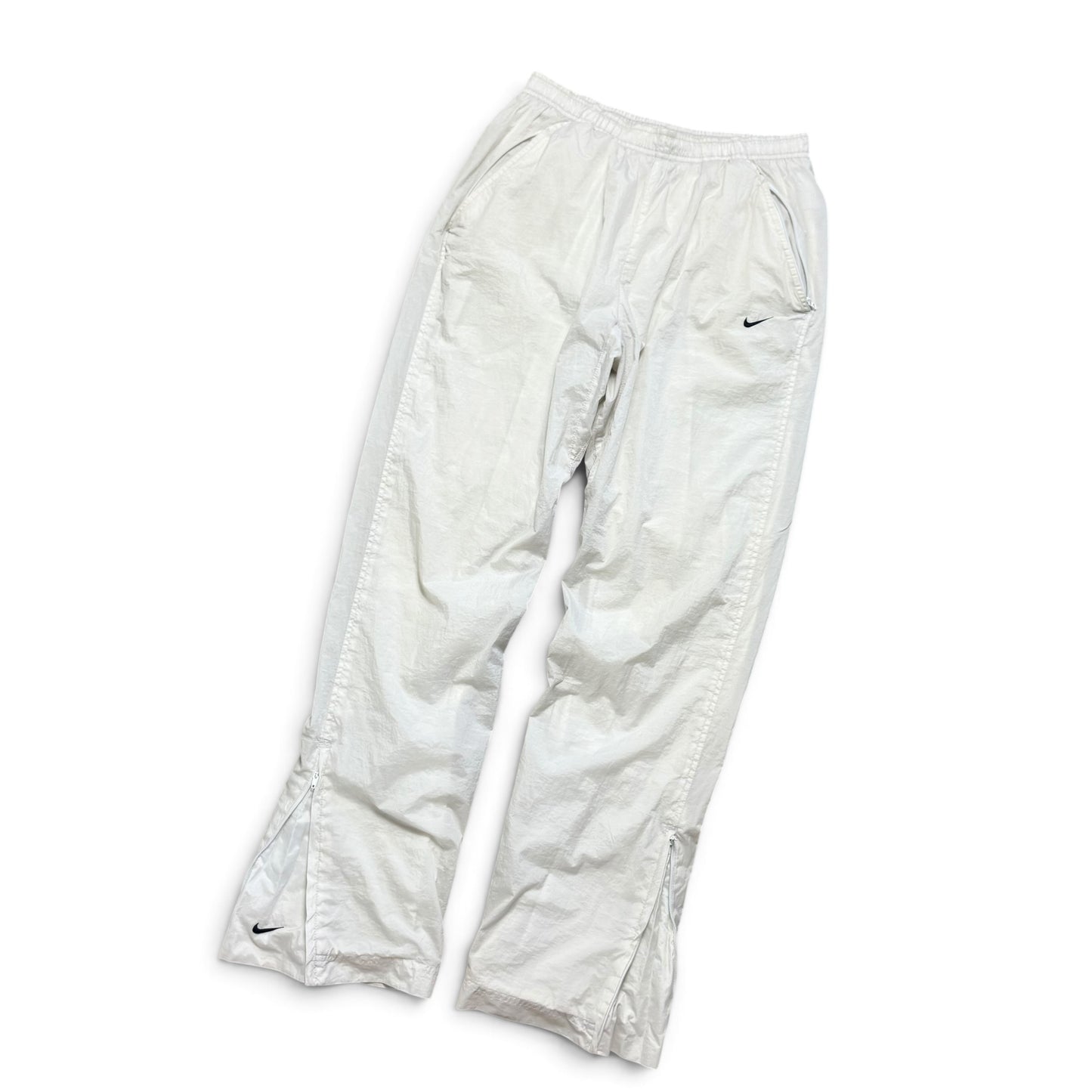 SUPER RARE 2000s Nike Trackpants White - (S) | PREMIUM