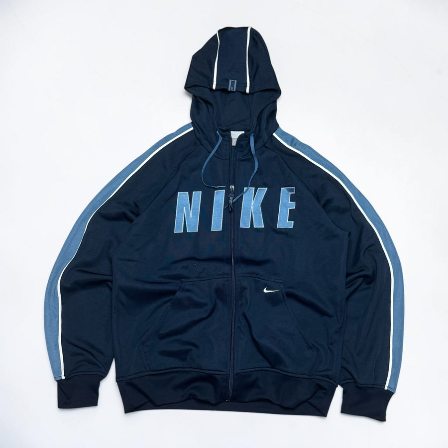 RARE 2000s Nike Zip Hoodie Navy - (S)