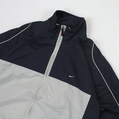 RARE 2000s Nike Track Jacket Grey - (XL)
