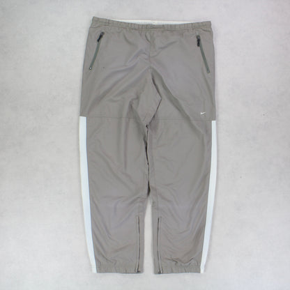 RARE 00s Nike Trackpants Brown - (XL)