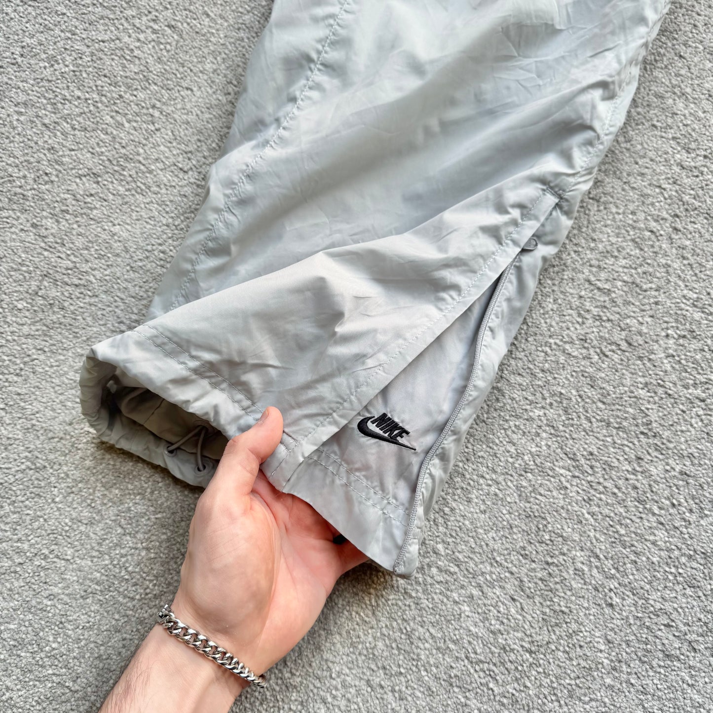 SUPER RARE 2000s Nike Trackpants Grey *PREMIUM* - (L)