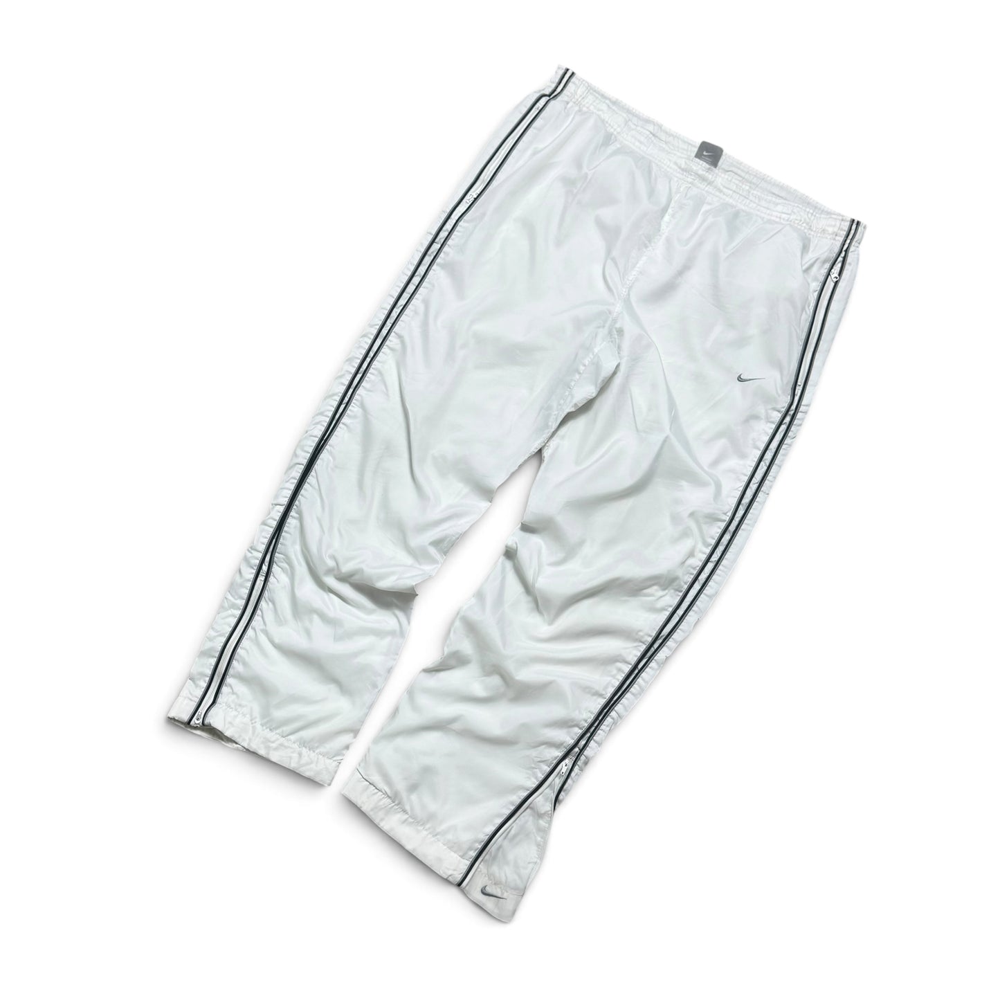 SUPER RARE 2000s Baggy Nike Trackpants White *PREMIUM* - (XL)