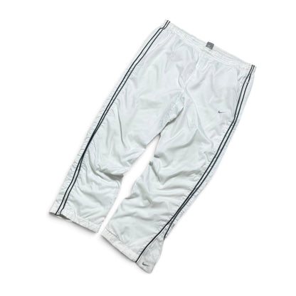 SUPER RARE 2000s Baggy Nike Trackpants White *PREMIUM* - (XL)