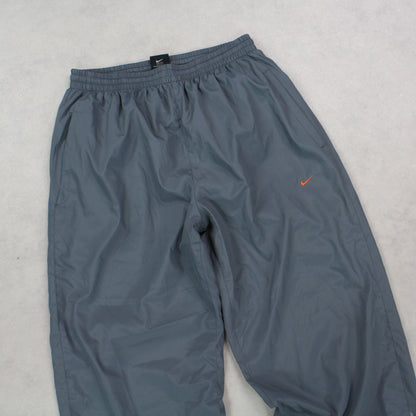 RARE 00s Baggy Nike Trackpants Grey - (M)