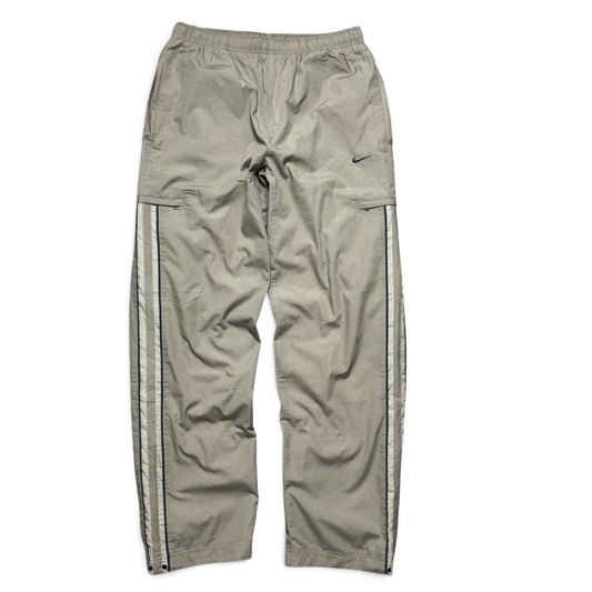 RARE 2000s Nike Trackpants Cream - (M)