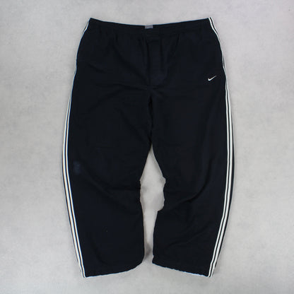 RARE 00s Baggy Nike Trackpants Black - (XL)