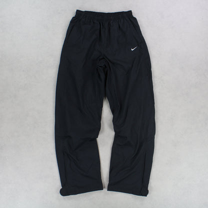 RARE 00s Baggy Nike Trackpants Black - (S)