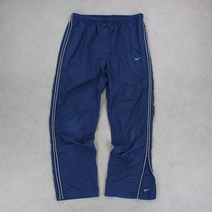 RARE 00s Nike Trackpants Blue - (L)