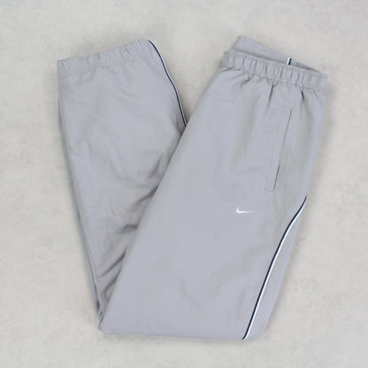 Vintage 00s Baggy Nike Trackpants Grey - (M)