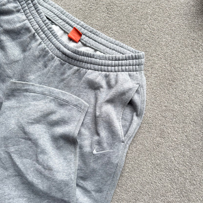 RARE 2000s Wide Leg Nike Joggers Grey - (L)