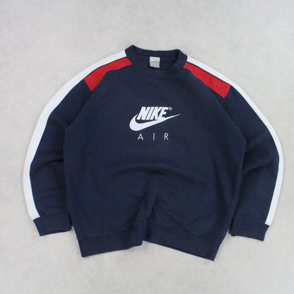 RARE 00s Nike Air Sweatshirt Navy - (L)