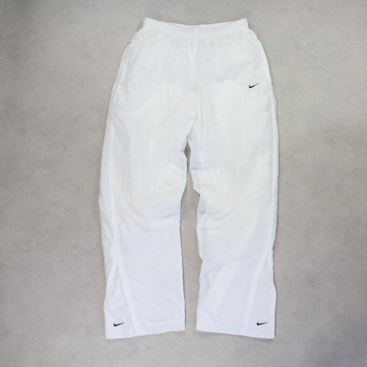 SUPER RARE 2000s Nike Trackpants White - (L)