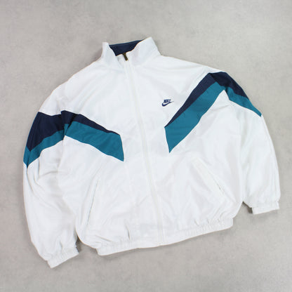 RARE 90s Nike Track Jacket White - (M)