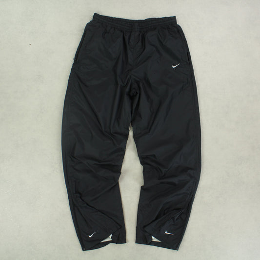 SUPER RARE 2000s Nike Trackpants Black - (S)