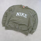 RARE 00s Nike Spell Out Sweatshirt Green - (XL)